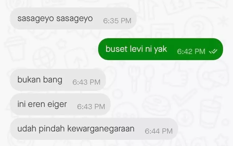 chat sapaan driver ojek © Twitter