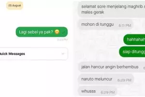 11 Chat lucu driver ojek online nyapa customer ini bikin cekikikan