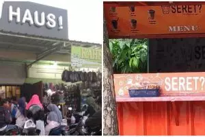 12 Nama lucu kios minuman ini bikin pembeli senyum pas antre