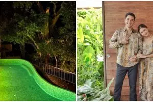12 Penampakan rumah baru Nana Mirdad, dikelilingi pohon besar