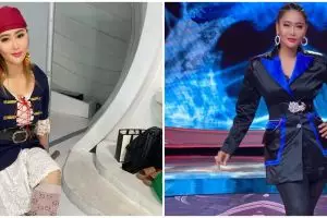 Penampakan koleksi sepatu Inul Daratista ini bak dagangan di pasar