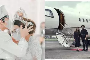 9 Potret Atta & Aurel berangkat honeymoon, gunakan jet pribadi