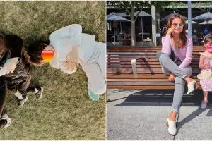 Tinggal di luar negeri, begini gaya 10 seleb cantik saat momong anak