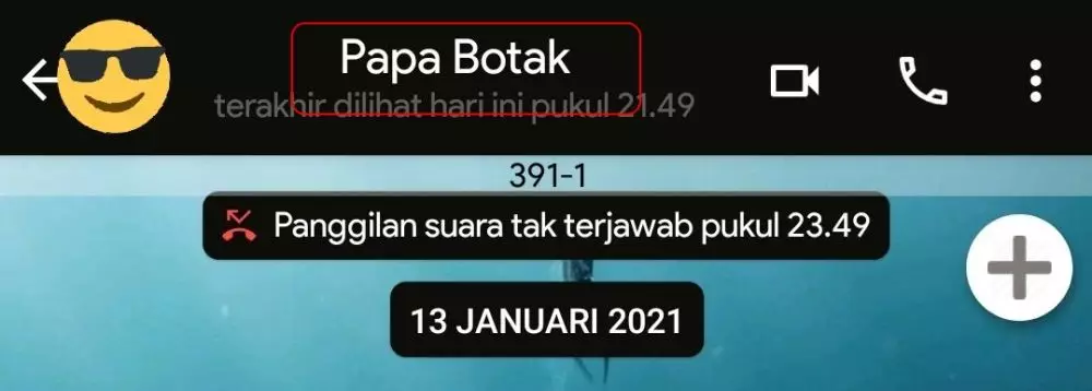 Nama kontak ayah di HP © berbagai sumber