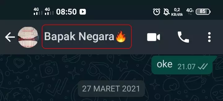 Nama kontak ayah di HP © berbagai sumber