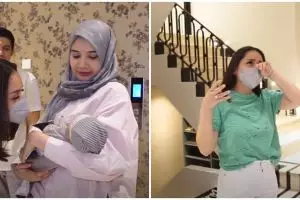 10 Momen Nagita Slavina jenguk anak Zaskia Sungkar, banjir air mata