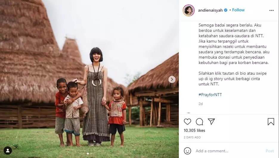 Seleb galang dana NTT dari berbagai sumber