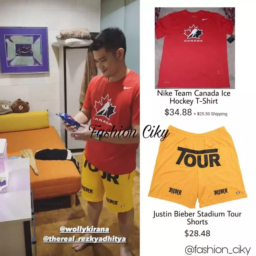 harga outfit Rezky Aditya © Instagram
