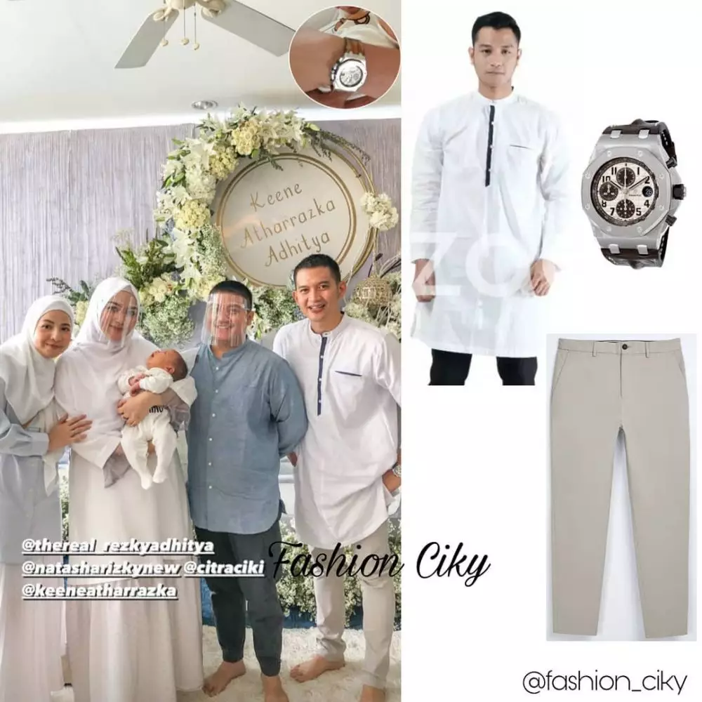 harga outfit Rezky Aditya © Instagram