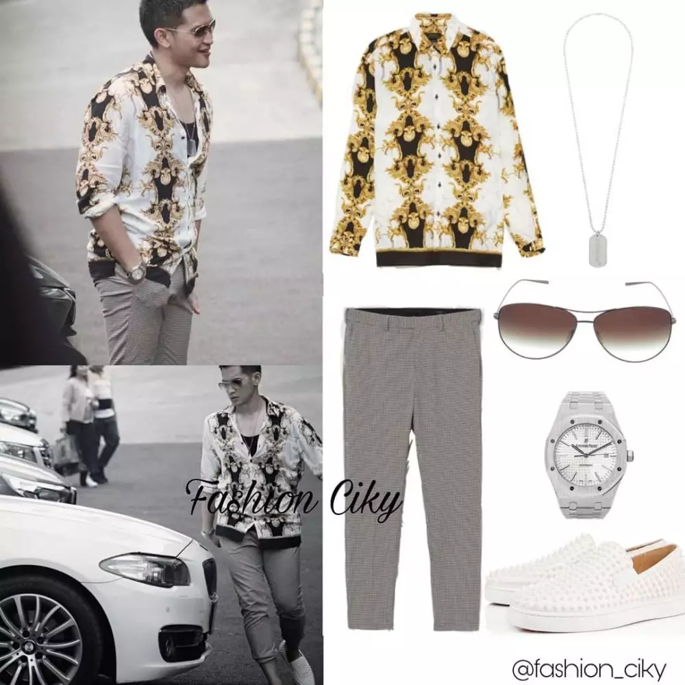 harga outfit Rezky Aditya © Instagram