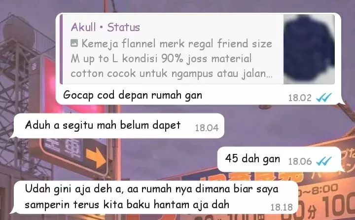 Chat nawar dagangan olshop © berbagai sumber