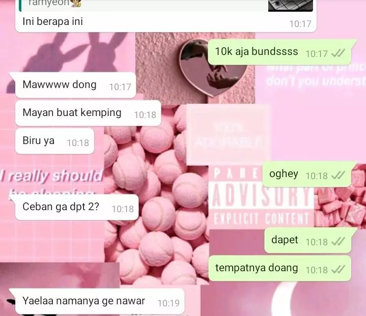 Chat nawar dagangan olshop © berbagai sumber