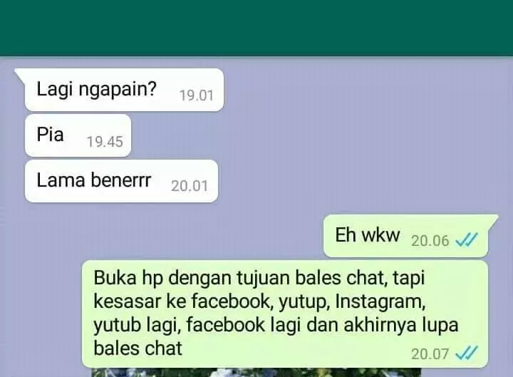 Balasan chat pas lagi PDKT © berbagai sumber