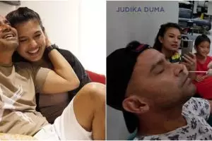 8 Potret Judika dan keluarga swab antigen, dampingi anak