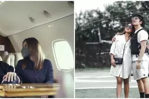 10 Potret keseruan Atta dan Aurel keliling Bali naik helikopter