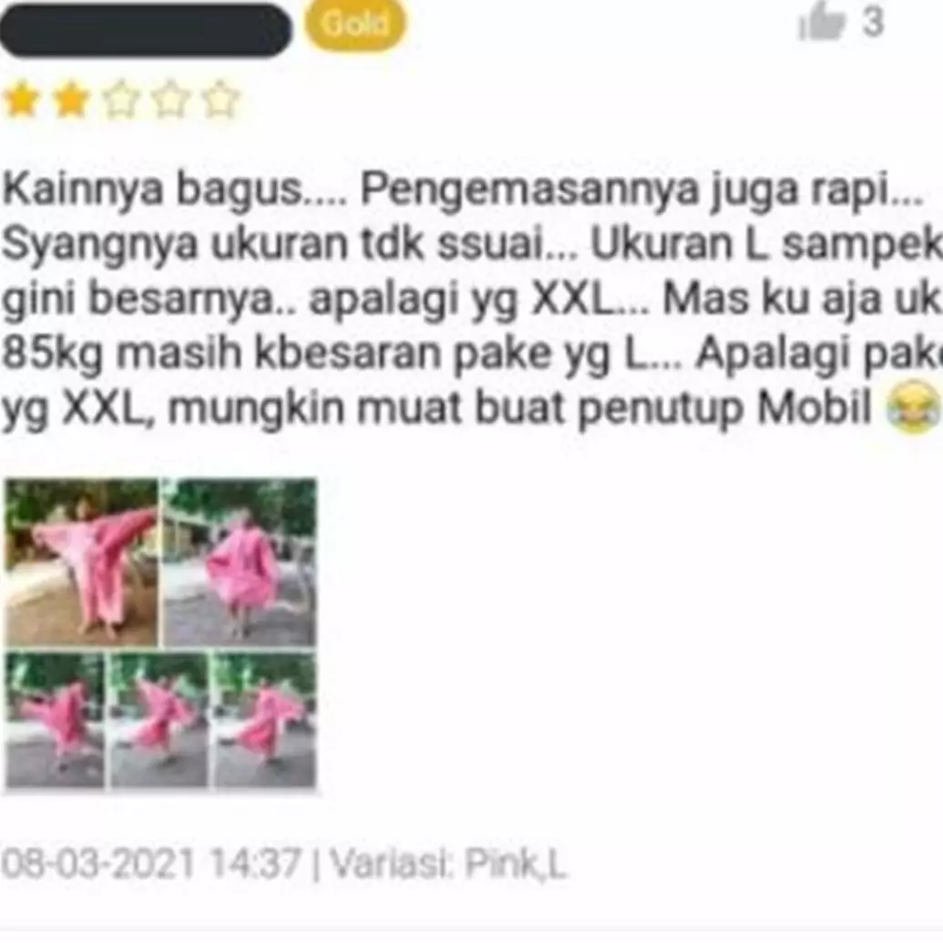 10 Testimoni lucu beli baju kebesaran di online shop, bikin ngakak