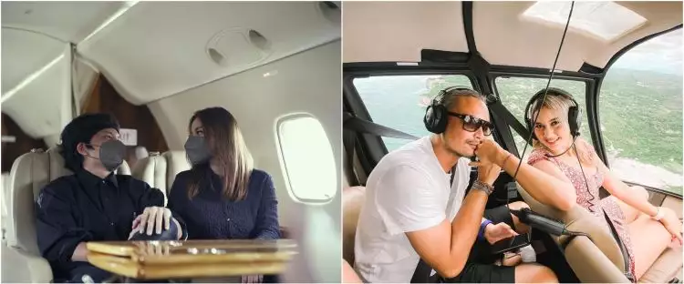 Momen mesra 8 pasangan seleb di dalam pesawat, terbaru ada Atta-Aurel