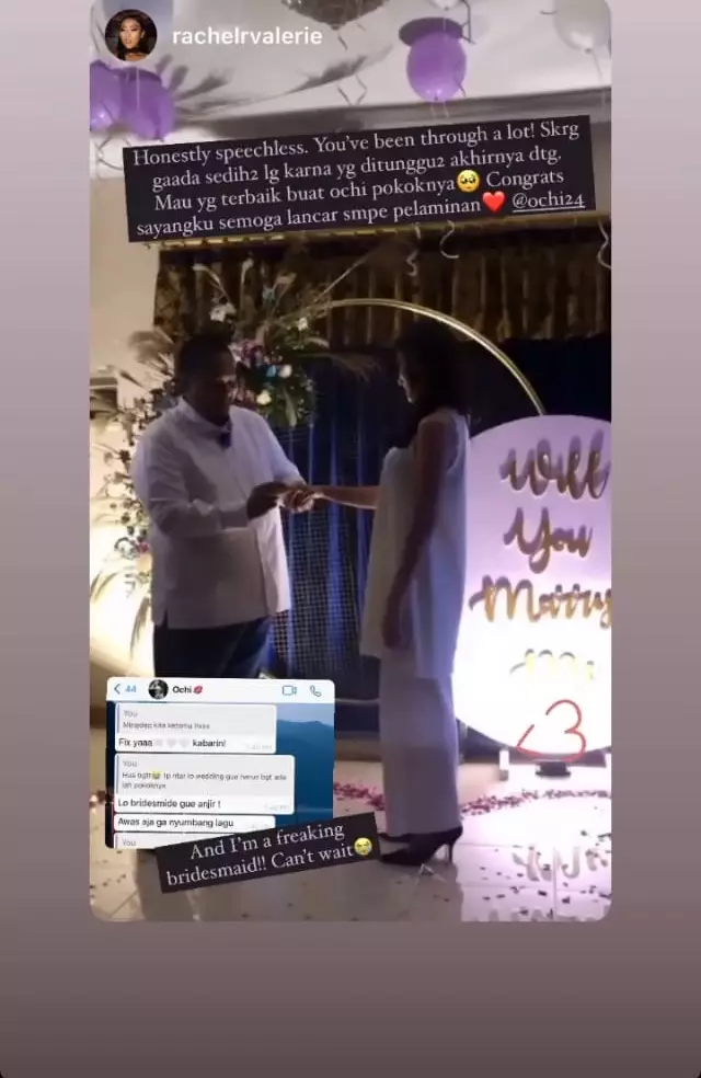 Momen Ochi Rosdiana dilamar © Instagram