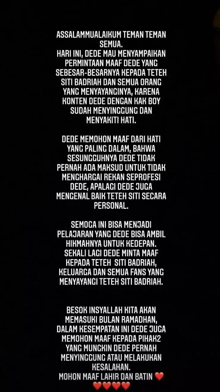 permintaan maaf lesti kejora © instagram