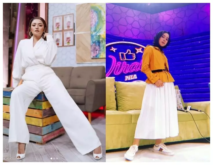 Beda gaya Lesty Kejora dan Siti Badriah di panggung © berbagai sumber Beda gaya Lesty Kejora dan Siti Badriah di panggung © berbagai sumber