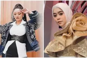 8 Beda gaya Lesty Kejora dan Siti Badriah saat di atas panggung