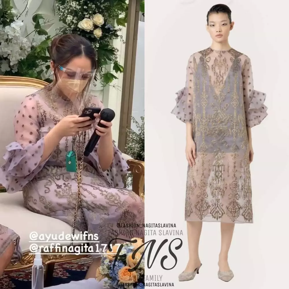 harga fashion kondangan Nagita © Instagram