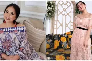 Taksiran harga 10 fashion item Nagita kondangan, gaunnya Rp 39 juta