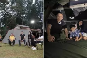 7 Momen keluarga SBY liburan, kompak tidur di tenda