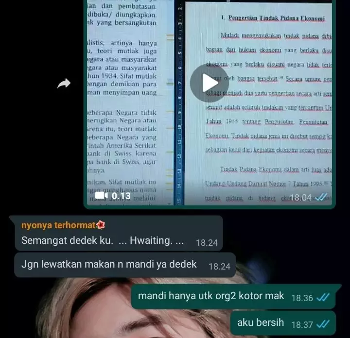 Chat ibu beri support © berbagai sumber