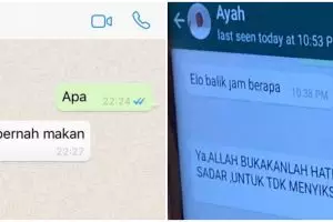 10 Chat lucu penuh drama dari ayah ini bikin anak cengar-cengir