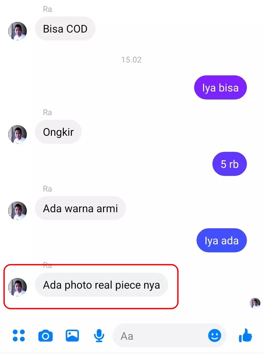 Chat typo transaksi jual beli © Twitter