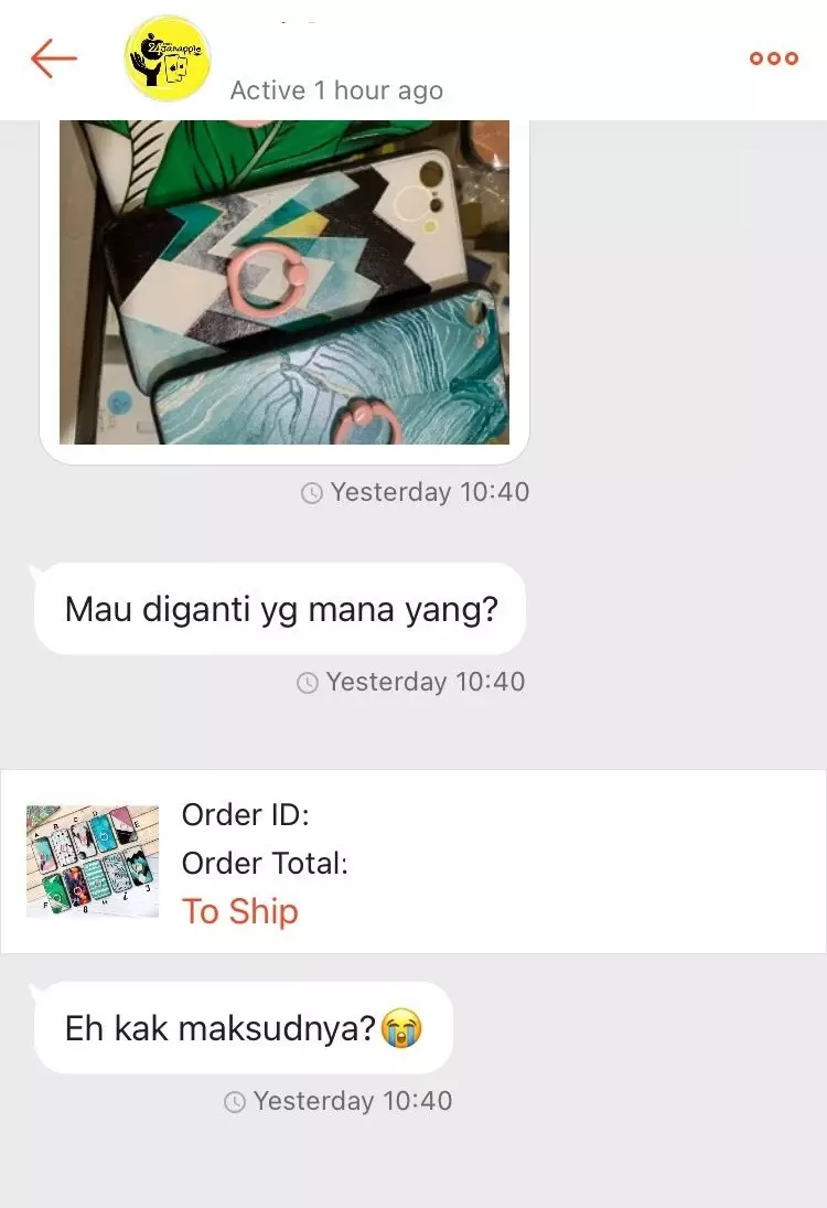 Chat typo transaksi jual beli © Twitter