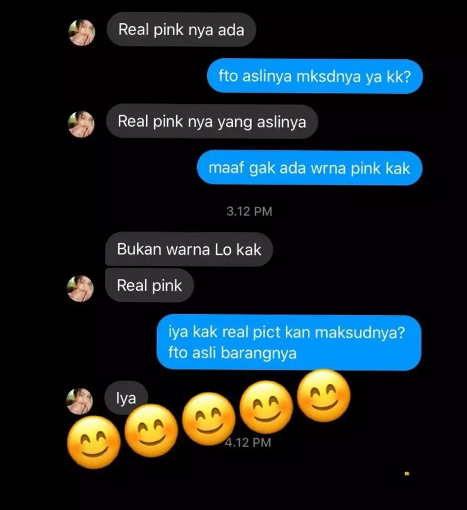 Chat typo transaksi jual beli © Twitter