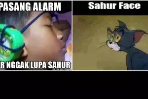 10 Meme lucu bangun sahur ini bikin puasa tambah semangat