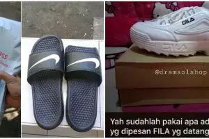 10 Momen apes beli sepatu dan sandal di online shop, nyesek banget