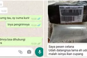 10 Chat lucu komplain ke kurir ini ngeselinnya bikin ngelus dada