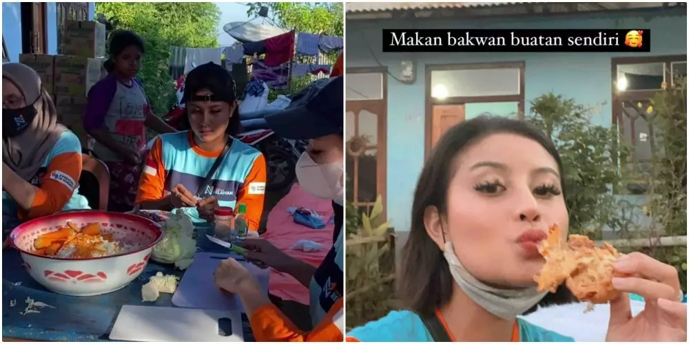 awkarin volunteer penyintas banjir NTT   © 2021 brilio.net