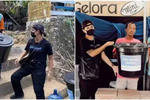 9 Momen Awkarin menjadi relawan korban bencana alam di NTT