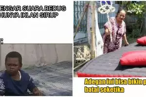 10 Meme lucu nunggu bedug ini bikin puasa makin semangat, kocak pol