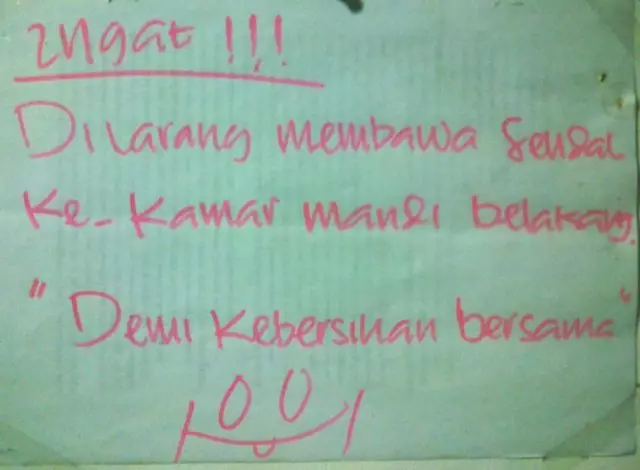 Pengumuman soal fasilitas kos © berbagai sumber