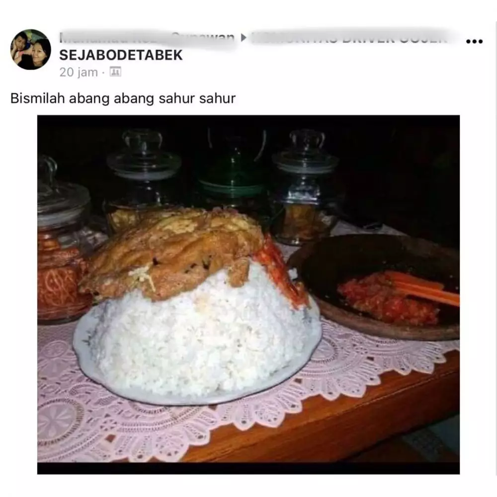 Potret lucu menu sahur © berbagai sumber