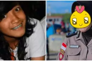 Viral kisah polwan berhijab yang dulunya bertato, perubahannya drastis