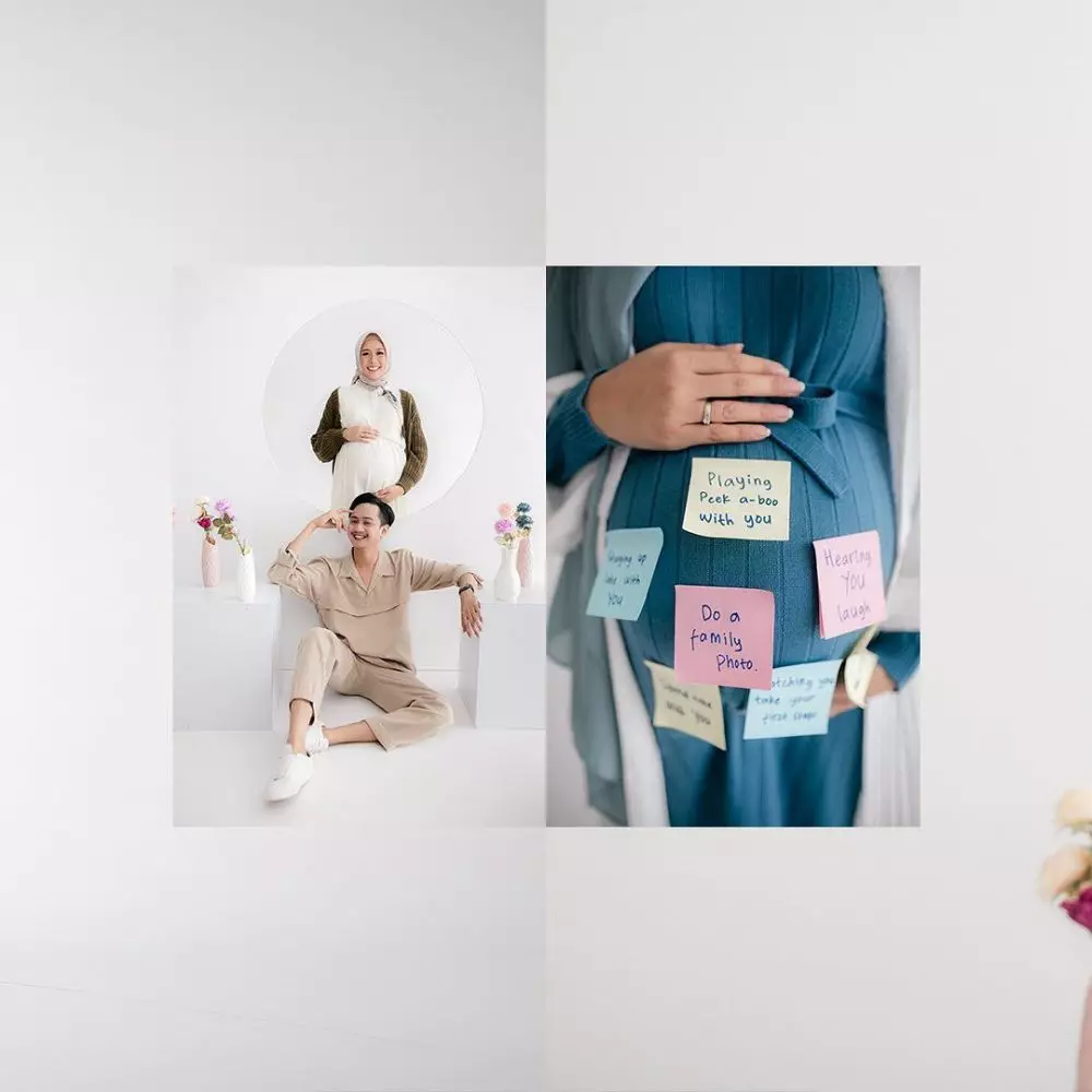 gaya maternity shoot Widya Amelia dan Yoga Arizona dari berbagai sumber