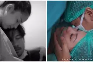 Momen 12 suami seleb dampingi persalinan, haru dan penuh perjuangan