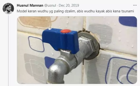 Kekesalan warganet pada keran biru © berbagai sumber Kekesalan warganet pada keran biru © berbagai sumber