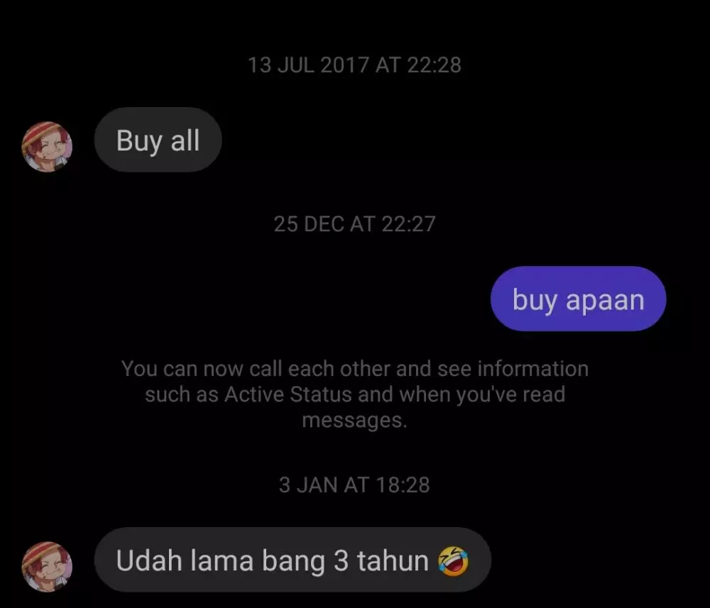 Chat dibalas bertahun kemudian © 2021 Twitter