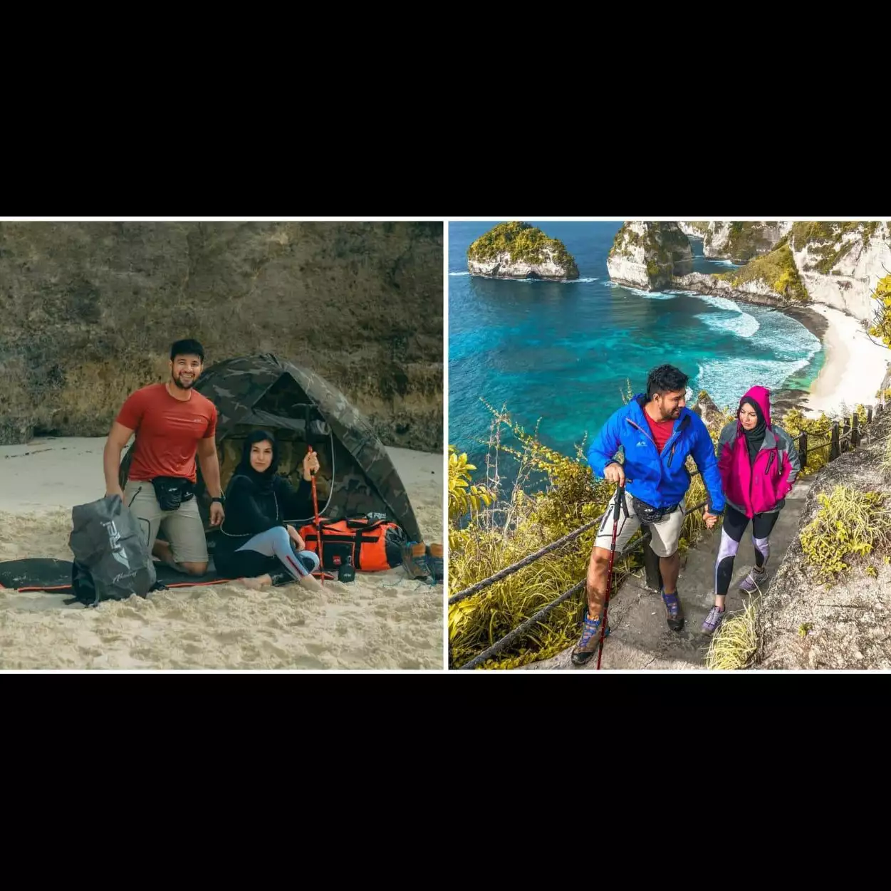 10 Momen liburan Irish Bella &amp; Ammar Zoni di Bali, trekking berdua