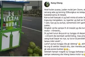 Kisah pilu penjual es degan ditipu 50 pesanan hingga motornya dicuri