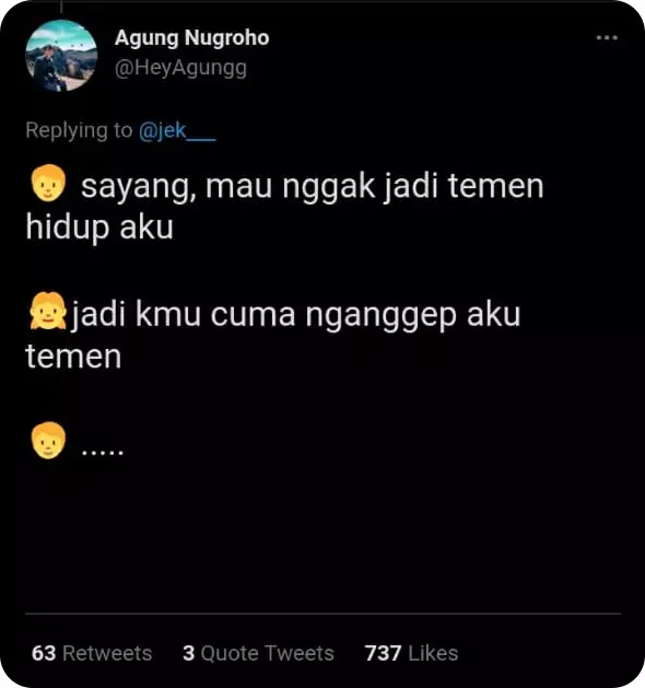 Obrolan imajinatif cewek salah paham © Twitter Obrolan imajinatif cewek salah paham © Twitter