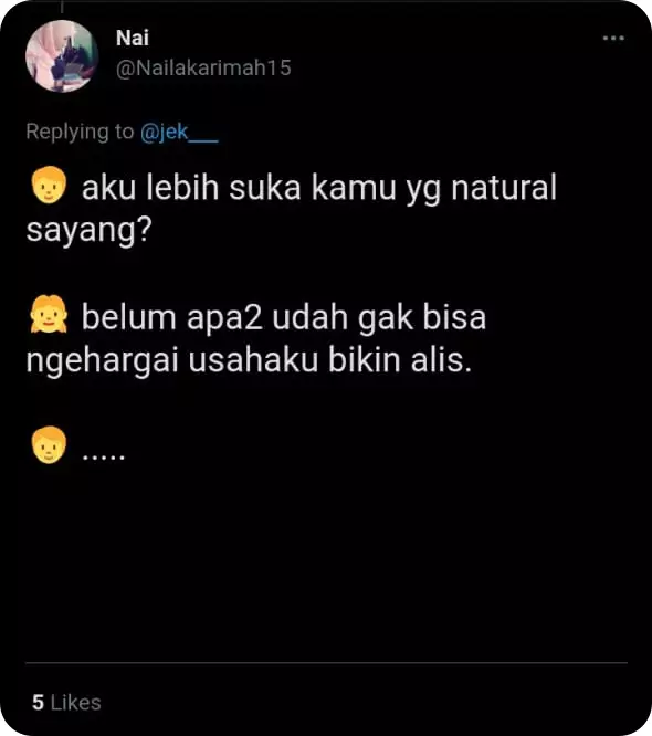 Obrolan imajinatif cewek salah paham © Twitter Obrolan imajinatif cewek salah paham © Twitter